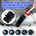 Holikme Dryer Vent Cleaner Kit - 30Ft Fireplace Chimney Brushes Flexible