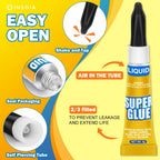 INSOIA Super Glue Liquid Clear, 24 x 3g, All Purpose Single-Use