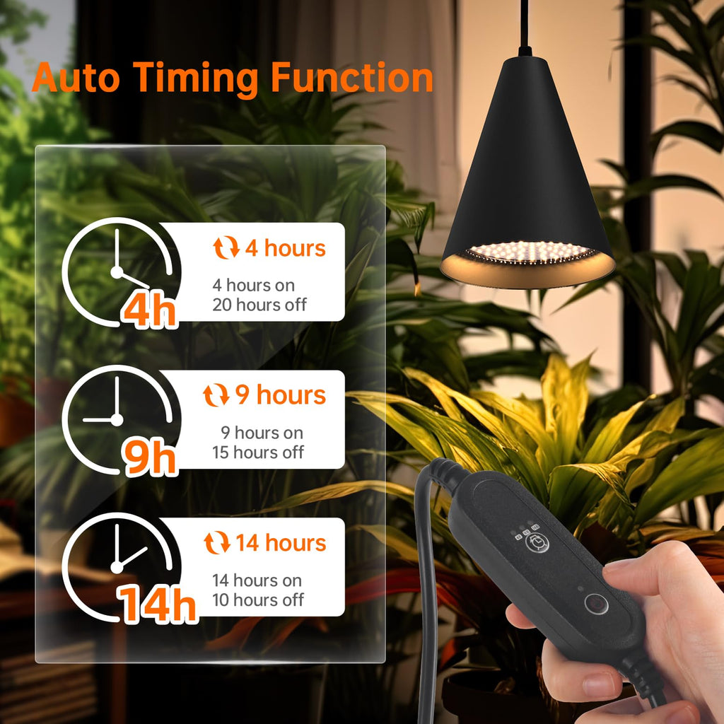 Bstrip Hanging Grow Light for Indoor Plants, Two Head One-Cord 50W