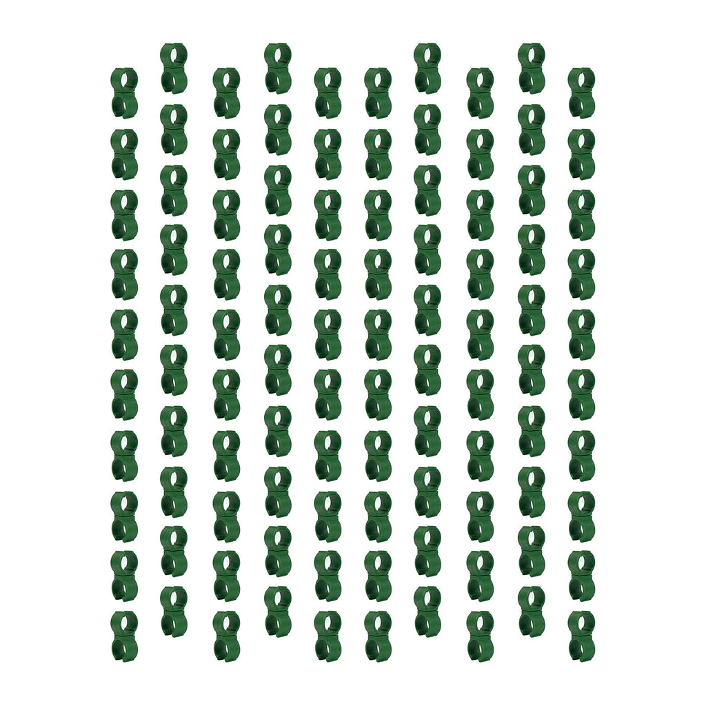 100X Plant Trellis Cane Connector, Climbing Rattan Stent Accessories Plant Connector Stake Clip for Garden Orchard Tomato Cage 11mm (7/16 inch)