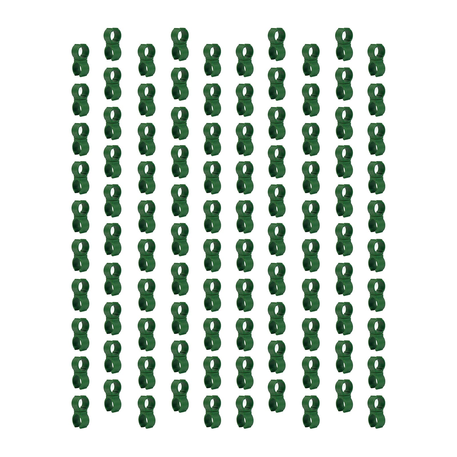 100X Plant Trellis Cane Connector, Climbing Rattan Stent Accessories Plant Connector Stake Clip for Garden Orchard Tomato Cage 11mm (7/16 inch)