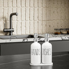 MOMEEMO Soap Dispenser for Kitchen Sink, White & Silver