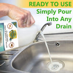 Fruit Fly & Drain Fly Killer - Simple Commercial Drain Gel Treatment - Eliminates Gross Fruit Flies, Drain Flies, Sewer Flies & Gnat Infestations From Any Drain. Fast & Easy - (128 Oz, Case of 4)