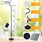 FECiDA 2026 Floor Lamp Grow Light, Standing Grow Lights with Stable Round Base for Tall Indoor Plants, Bonsai Tree, Monstera, 4/8/12/16/20 Hr Timer, 25 Watt Power Draw, 40"-76" Height Adjustable