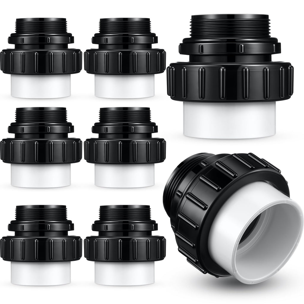 Briwooody 4 Pcs MIP x 2" Hi Temp Unions Compatible with Pentair Whisperflo Pool Pump Compatible with Intelliflo Pump 2" PVC Pool Pump High Temp Unions for Pool Pump