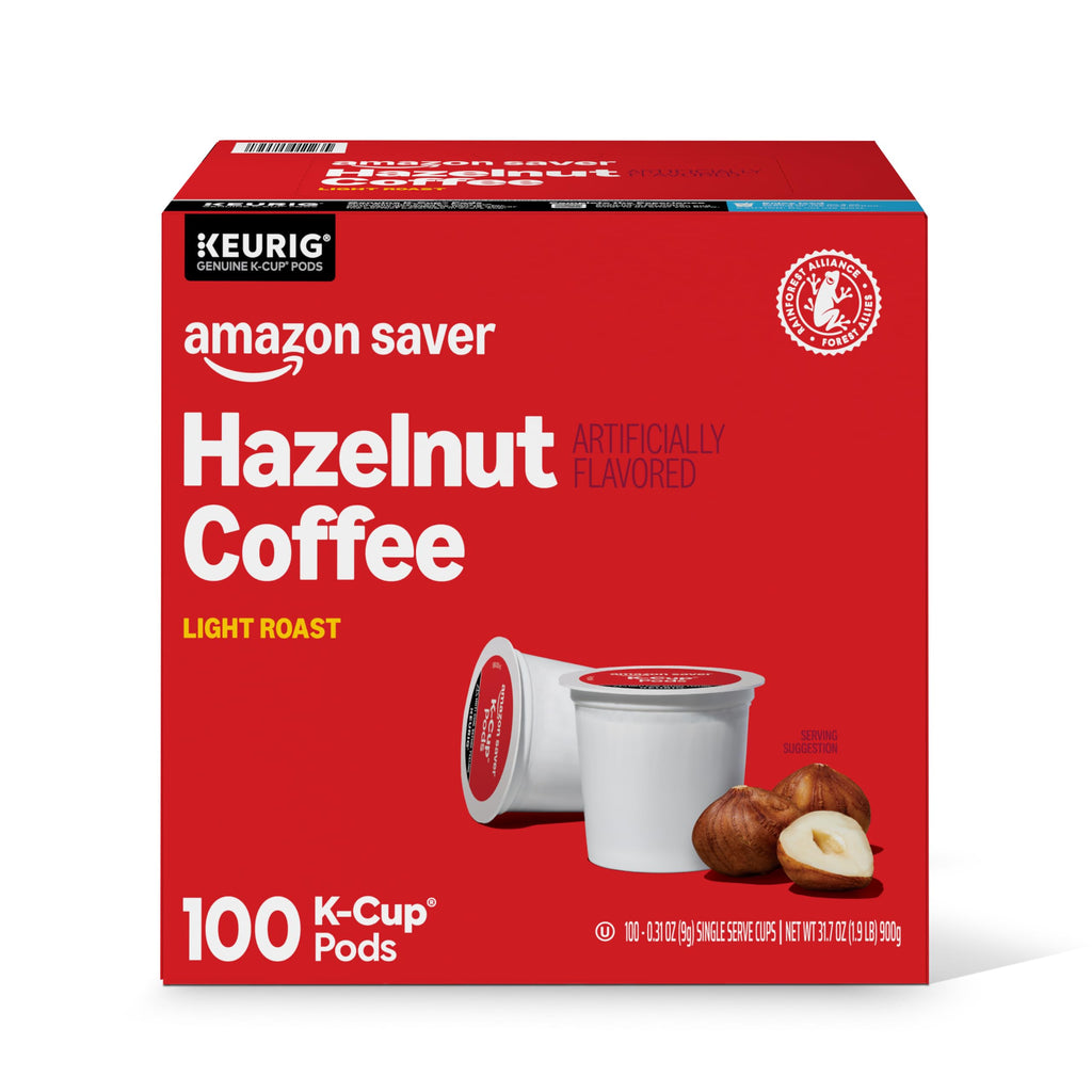 Amazon Saver Hazelnut Light Roast Coffee Pods 100 ct