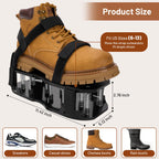 DWAEEGG Lawn Aerator Shoes, Pre-Installed Two-Layer Spike Aerator Shoes Tool with Hook-and-Loop Adjustable Straps, Durable and Self-Cleaning for Patio Garden Soil and Plat Grassland