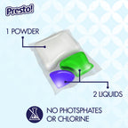 Amazon Brand - Presto! Triple Action Dishwasher Pacs, Fresh Scent, 90 Count (Pack of 2)