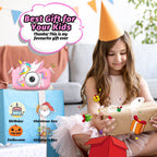 Upgrade Kids Camera for Boys Girls, Toddler Digital Selfie Camera with Cute Protective Cover and SD Card, Christmas Birthday Gifts Toys for 3 4 5 6 7 8 9 10 11 12 Years Old Little Girls and Boys