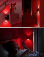 L LOHAS LED Red Night Light, Circadian Night Lights Plug into Wall, LED Nightlights with Light Sensor, Sleep Aid Red, Dimmable Night Light for Nursery Kids Adults, Home Decor, Hallway, Bedroom, 2Pack