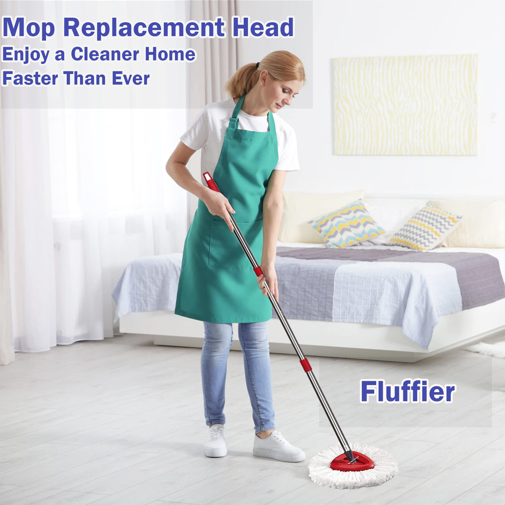 Spin Mop Replacement Head 6 Pack Mop Refill Compatible with Ocedar Triangle Swivel Mops Microfiber Swivel Mop Refill,Deep Clean,Machine Washable and Easy to Replace