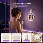 ELYYSORA 1X/30X Makeup Mirror with Lights, Rechargeable Magnifying Mirror