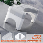Recximi 2Pcs Poop Toilet Stool, Portable Bathroom Potty Stool, Non-Slip Toilet Foot Stool Squat Adult, Pooping Step Stool for Adults & Toddlers, Portable for Travel, White 2 Pack