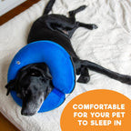 BENCMATE Inflatable Dog Cone Collar Alternative After Surgery Large, Blue