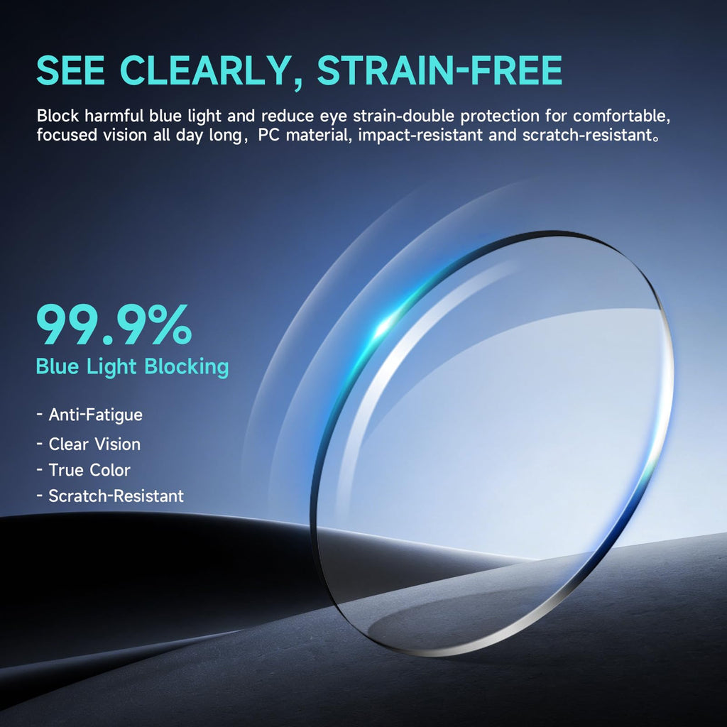 DTIUGUTAE Oversized Square Blue Light Blocking Glasses for Women and Men - Gaming & Computer Anti-Fatigue (Rainbow)
