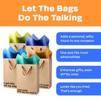 MilkToast Brands Funny Gift Bag Set of 5, Gift Bags With Handles 11 x 8 x 4