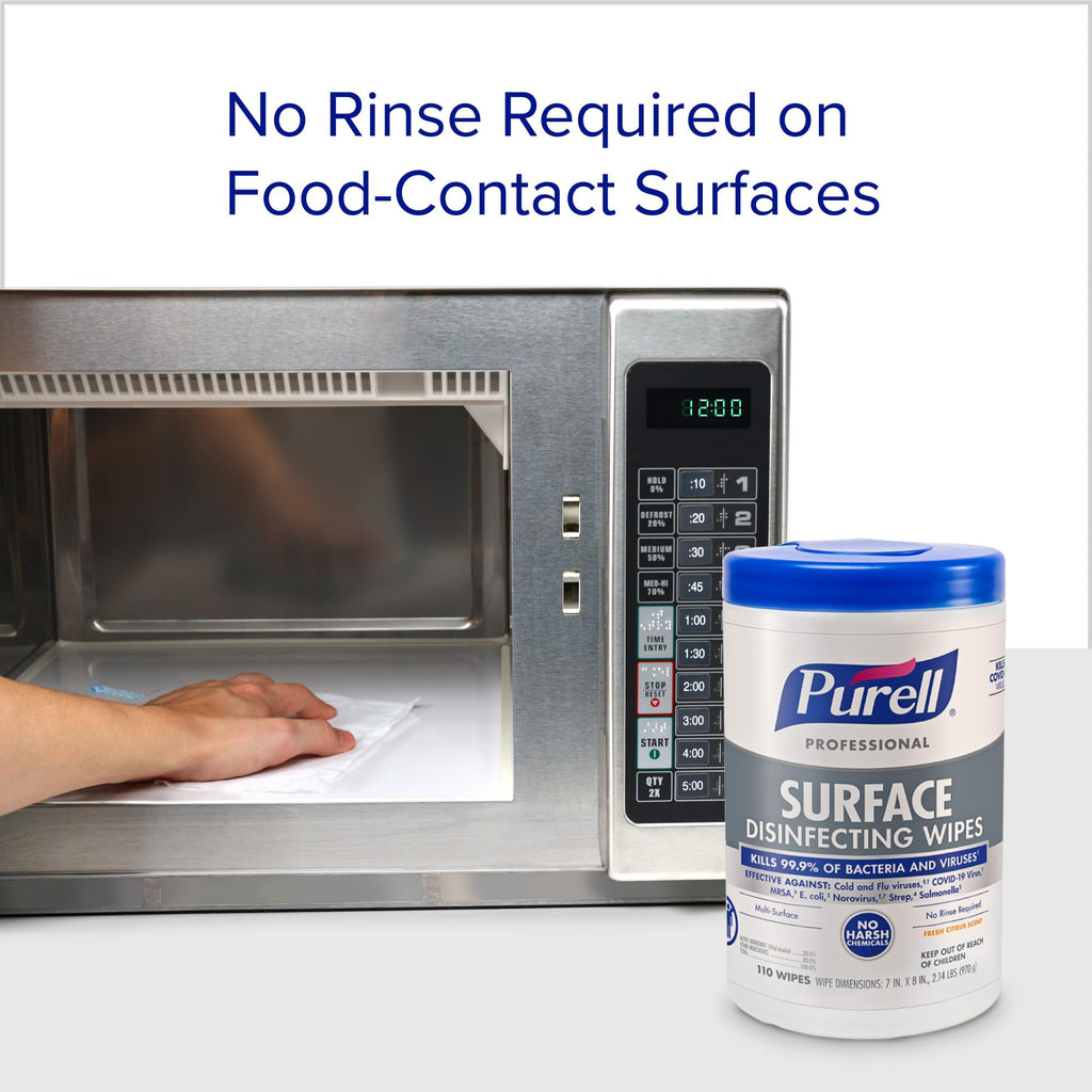 Purell Professional Surface Disinfecting Wipes Canister 6 x 110ct - 9342-06