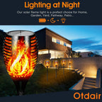 Otdair 96 LED Solar Lights Outdoor Upgraded 6 Pack, 43" Tall & Super Larger Size, Waterproof Torches for Outside, 2200mAh Solar Solar Torch Light with Flickering Flame for Path Yard Garden