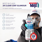 SprayMax 2K Glamour High Gloss Clear Coat | 2K Automotive Clear Coat Spray Paint | High Gloss Finishing Spray | UV-Resistant, Scratch & Gasoline Resistant | Professional Grade 11.8 oz