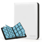 TCGUARD Trading Card Binder, 9 Side Loading Pocket Card Album Hold Up to 540 Cards, Zipper Binder for Cards Collection, TCG Card Holder for Game Card, Sports Card, Yugioh, MTG etc. (White)