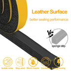High Density Foam Tape Air Conditioner Window Seal, 1x1 Inch Thick Foam Stripe with Adhesive for Window AC Insulation, Weather Stripping for Doors and Windows Insulation, AC Foam Tape, Black