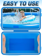 Aulock 2.8ft x 2ft Large Clear Pool Liner Repair Patch - Self-Adhesive Vinyl Patch Kit for In-Ground or Above Ground Pools Inflatable Swimming Pools, Blue