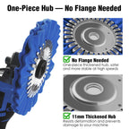Konvixon 2PCS 8" Airway Buffing Wheel with 5/8" Arbor Flange-Free Hub，Blue Buffing Wheels for Angle Grinder, Heavy Cutting Metal Polishing Wheel for Aluminum Wheels Stainless Steel Metal Surface Prep