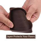 2.5x2.5 Square Rubber Furniture Caster Cups, Anti-Sliding Furniture Pads Bed Stopper Floor Protectors with Grip - Protect Any Flooring