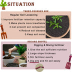 Kids Gardening Tools Set Metal for Kids Hand Shovel Mini Garden Tools for Kids, Safe Toy Gardening Tools for Soil Planting Digging Transplanting 4 Pieces