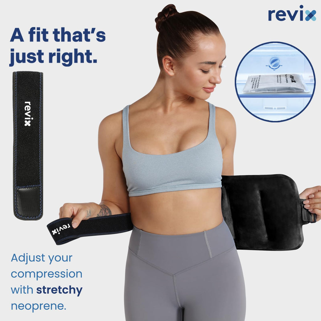 REVIX Ice Packs for Injuries Reusable Gel for Back Pain Relief (16'' X 9'')-Gel Cold Pack for Shoulder, Lower Back, Thigh & Arm, Cold Compress Therapy for Pain Relief Swelling, Bruises & Tension