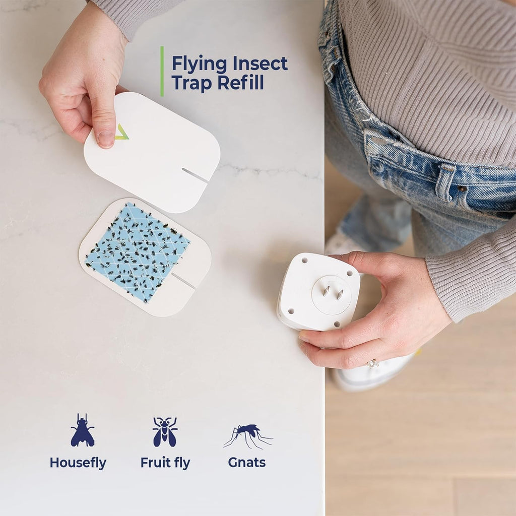 VEYOFLY Fruit Fly Traps for Indoors Official Refill, Gnat Trap Indoor Plug in, Bug Traps, Flying Insect Trap, Gnat Traps for House Indoor, Fly Trap Indoor for Home, Mosquito Catcher, Pack 10 Refills