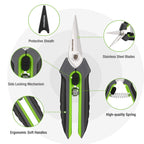 WORKPRO 2-Pack Garden Pruning Shears, 8" Bypass & 6.25" Straight Shears