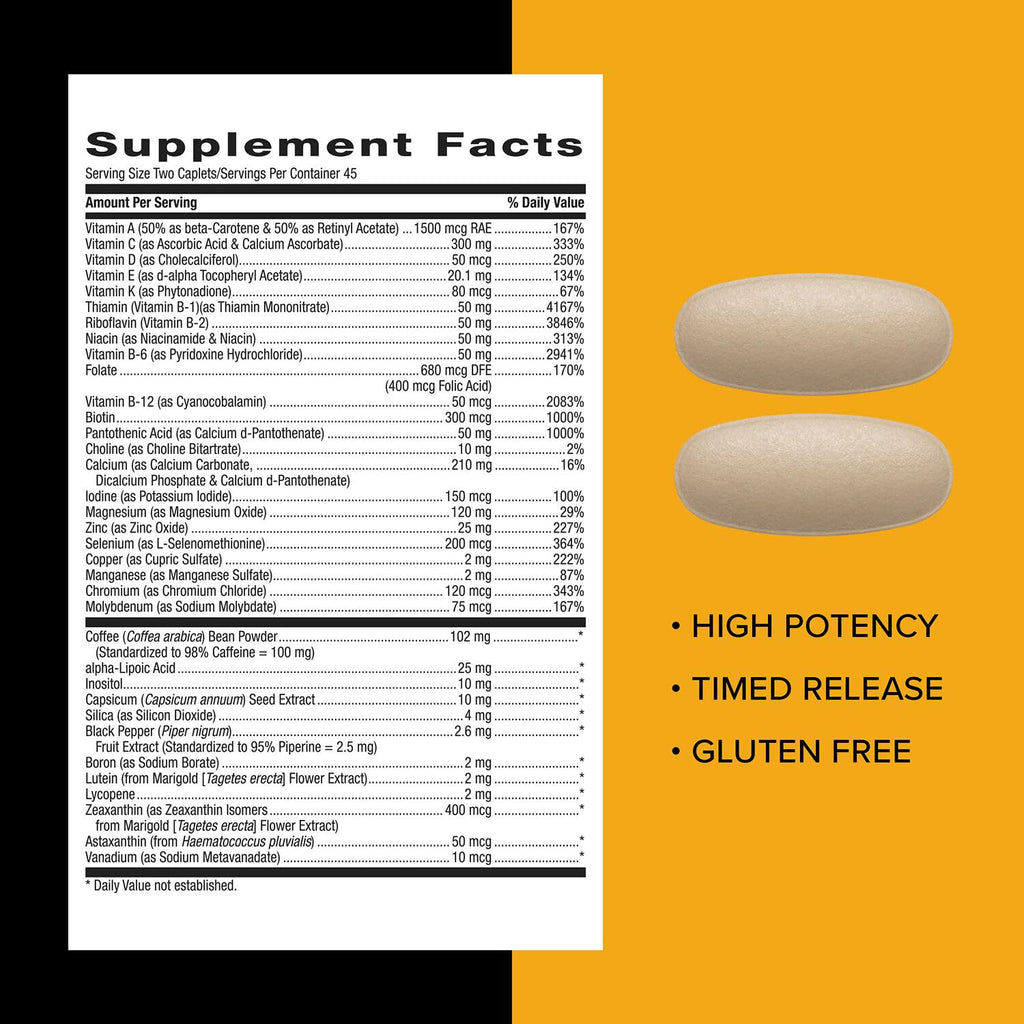 GNC Mega Men Energy & Metabolism Multivitamin | Antioxidants and Increased Calorie Burning | 90 Count