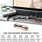 VisiWell 4 Pack Progressive Multifocus Reading Glasses Blue Light Blocking Readers for Men Women with Spring Hinge (4 Mix Color, 1.75, x)