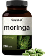 NatureBell Moringa - 240 Capsules - Organic Moringa for Immune, Energy & Skin Health Support* - Green Superfood Properties