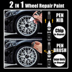 Gloss Black Rim Touch Up Paint - Wheel Repair Kit Curb Rash, Quick And Easy Wheel Scratch Repair, Rim Paint For Car Wheel Repair (Gloss Black)