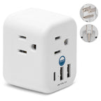 Cruise Approved Power Strip Foldable, Non Surge Protector Travel Power Strip, Multi Plug, 6 Outlets, 2 USB-A, 1 USB-C, & 3 AC Outlet for Carnival, Celebrity, Princess, & Major Lines in 2026 & 2027