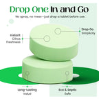 Toilet Deodorizer Tablets – Drop One In and Go – 60 Count Citrus Scent – Odor Elimination for Bathroom – Replaces Toilet Spray – Long Lasting – Fresh Bowl Freshener