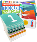Toddler Flash Cards - Learn Colors, Numbers, Shapes, Opposites on Thick Jumbo Flashcards for Early Learners - Teacher Designed for Preschool, Kindergarten & Toddlers