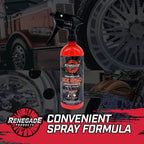 Renegade Products USA - EZ Red Sprayable Metal Polish & Cleaner for Chrome, Aluminum, and Stainless Steel | High-Gloss Shine & Protection | 24oz