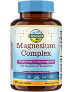 Terranics 5-in-1 Magnesium Complex Supplement 500mg - 5 Forms High Absorption Magnesium Glycinate Citrate Malate Aspartate Gluconate for Sleep Heart Health - Non-GMO 120 Vegan Capsules
