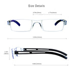 VisionGlobal 5 Pairs Reading Glasses, Blue Light Blocking Glasses, Computer Reading Glasses for Women and Men, Fashion Square Eyewear Frame (Black,+2.50 Magnification)