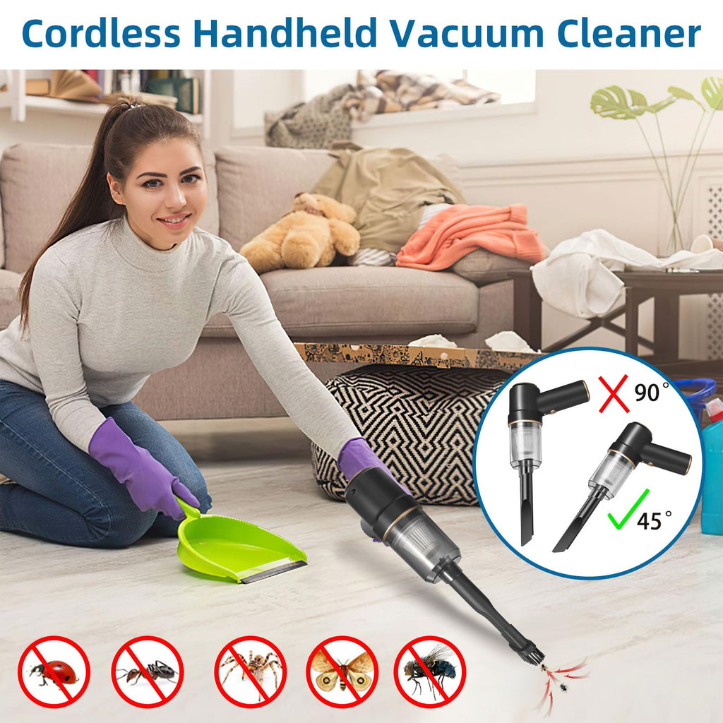 Bug Vacuum Catcher, Spider and Insect Catcher Traps, Rechargeable Bug Catcher Grabber with Brush Head & Charging Cable & Multifunctional Suction Nozzle for Stink Bug Moth Cockroach Spider Ant Black
