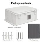 Namunanee Outdoor Electrical Junction Box, ABS Water Resistant Enclosure with Internal Mounting Panel & Hinged Cover, 9.2" H* 7" L* 4.6" W