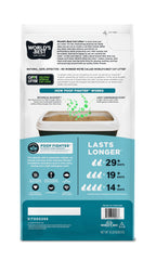 World's Best Cat Litter Poop Fighter, Urine & Poop Odor Defense, 15 lb Bag