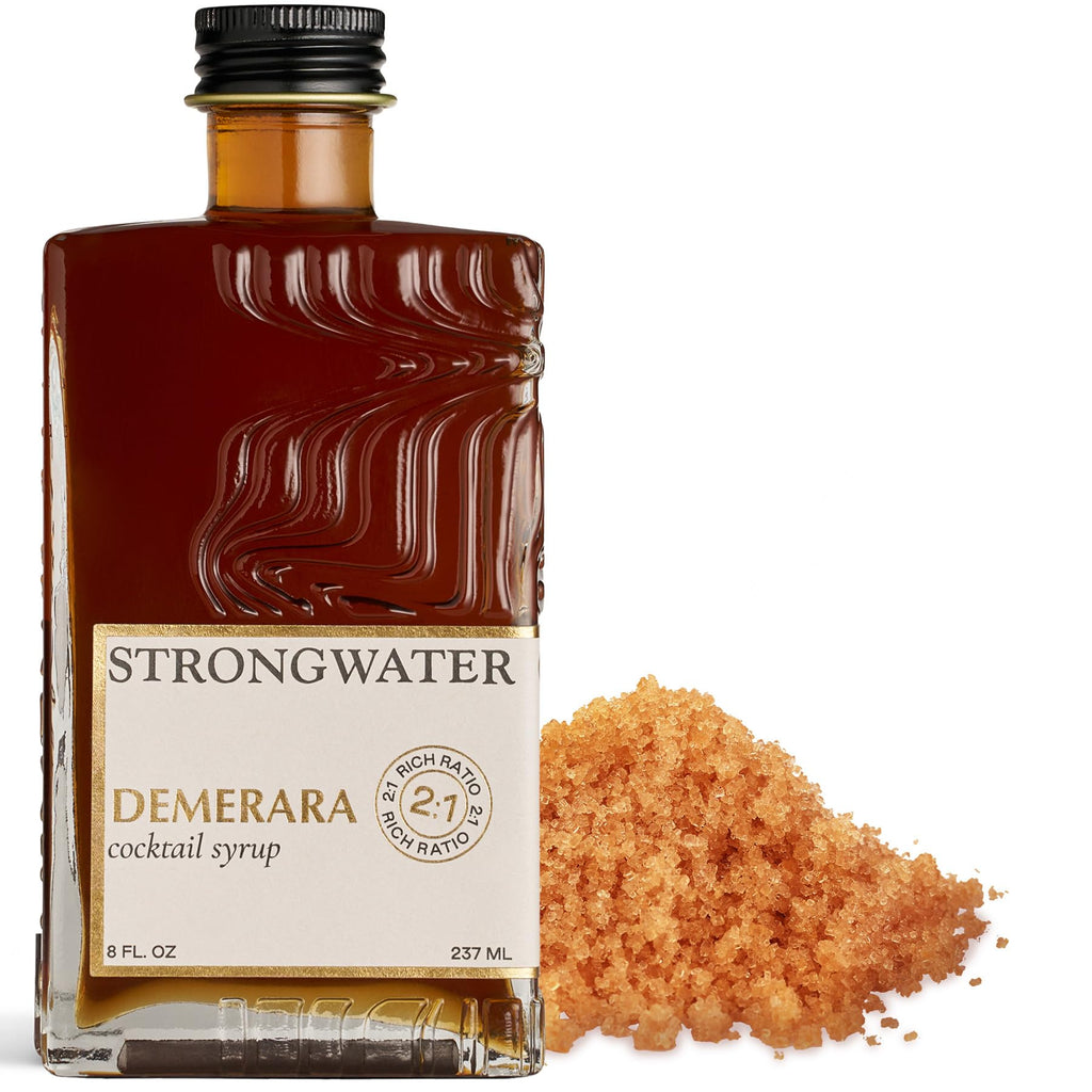 Strongwater Water Rich Demerara Syrup - Makes 16 Cocktails - Demerara Cocktail Syrup Handmade in USA with Filtered Rocky Mountain Water, Sugar, Simply Mix with