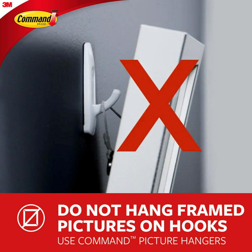 Command Water-Resistant Adhesive Refill Strips, Large (Pack of 16) – Damage-Free Hanging for Bathroom Hooks & Shower Caddies in Humid Areas, No Tools Needed, Holds 5 lb