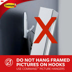 Command Water-Resistant Adhesive Refill Strips, Large (Pack of 16) – Damage-Free Hanging for Bathroom Hooks & Shower Caddies in Humid Areas, No Tools Needed, Holds 5 lb