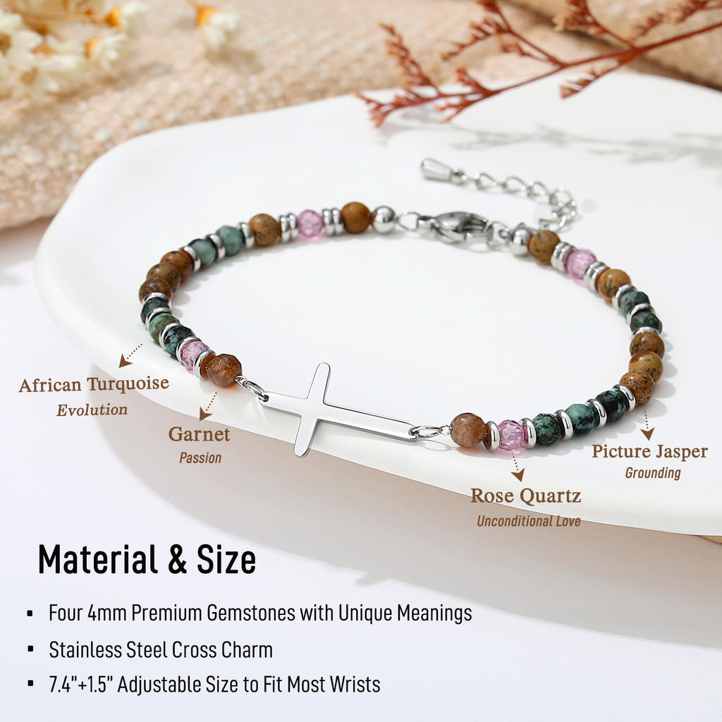 Best Friend Friendship Gifts for Women, Christian Cross Bracelet