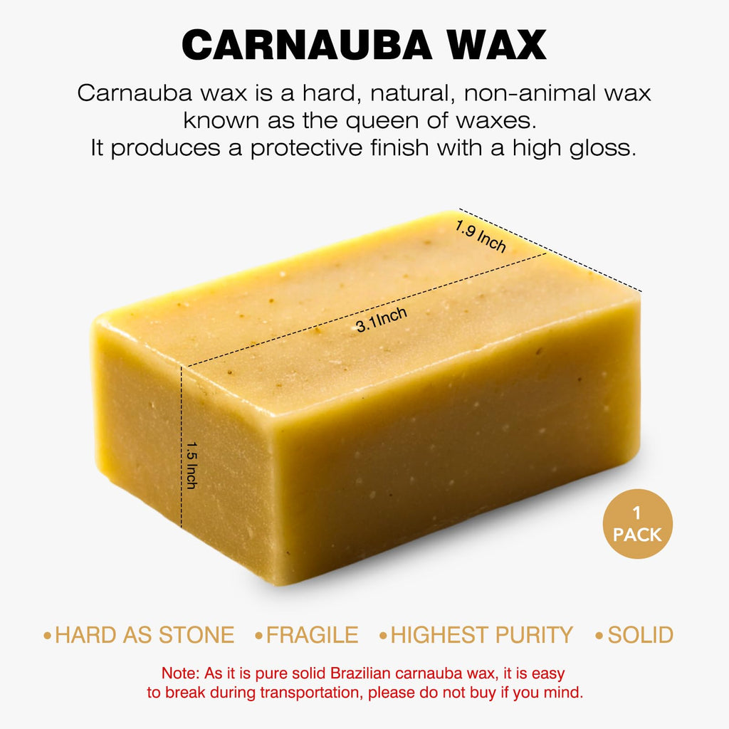Carnauba Wax Paste - Paste Finish Wax - Buffing Compounds & Wax for Use Wood Buffing, High-Gloss Finish